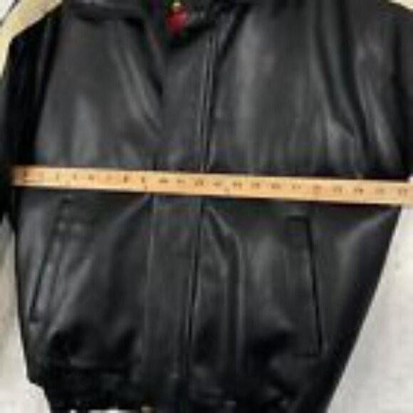 Vtg USA Jacket Mens Small Black Flag Big Letter Spellout *Read - Picture 12 of 16